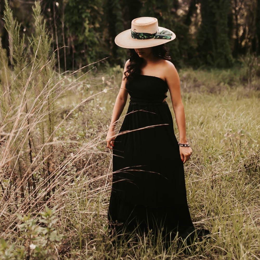 Black maxi dress